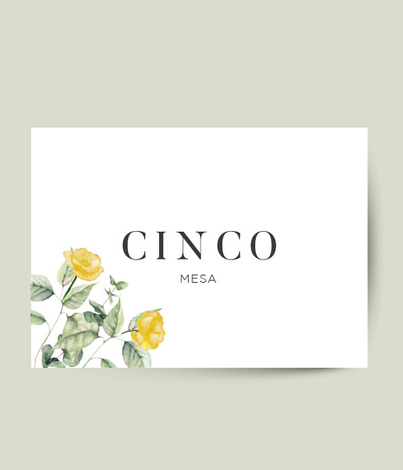 Marcadores de mesa - Greenery 2