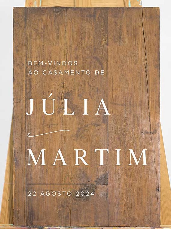 Placa de Madeira bem-vindos