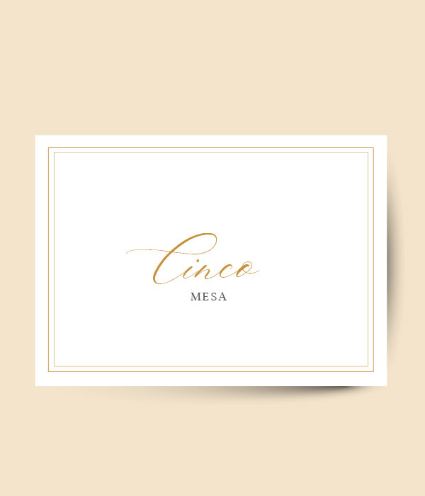 Marcadores de mesa - Clássico